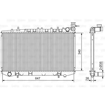 Foto Radiador, refrigeración del motor VALEO 731090