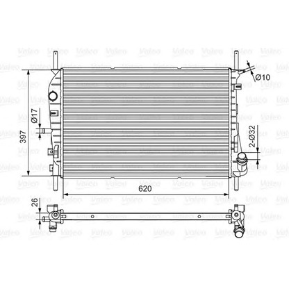 Foto Radiador, refrigeración del motor VALEO 734699