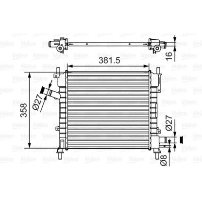 Foto Radiador, refrigeración del motor VALEO 735478