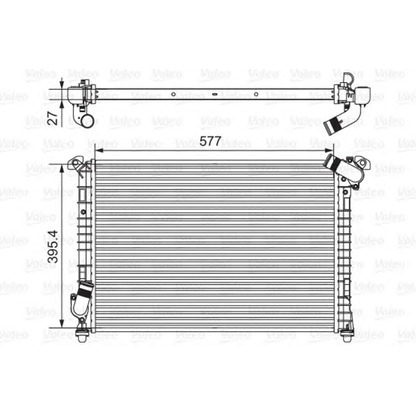 Foto Radiador, refrigeración del motor VALEO 734328