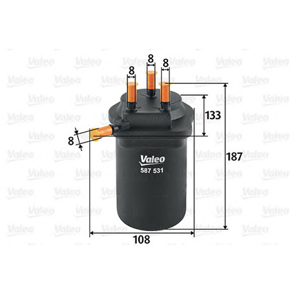 Foto Filtro combustible VALEO 587531