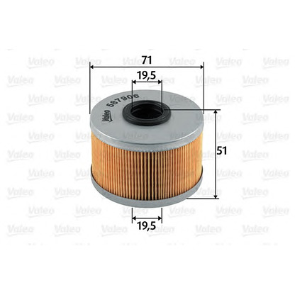 Foto Filtro combustible VALEO 587906