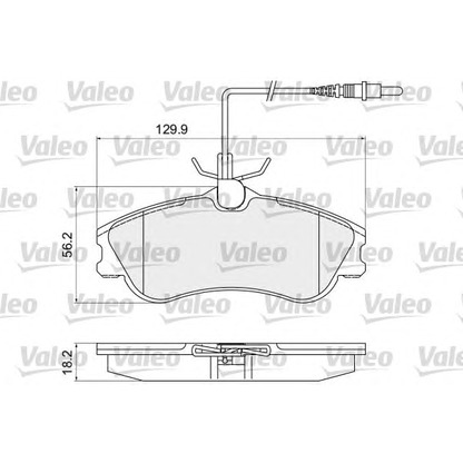 Foto Bremsbelagsatz, Scheibenbremse VALEO 872124