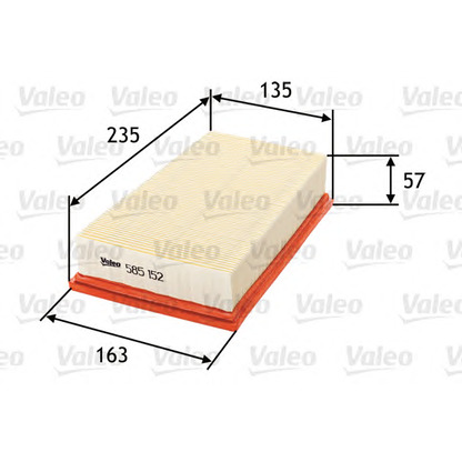 Photo Filtre à air VALEO 585152