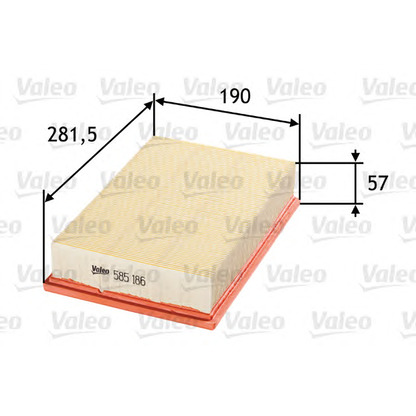 Photo Air Filter VALEO 585186