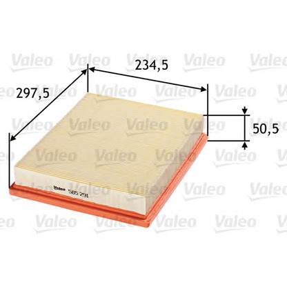 Photo Air Filter VALEO 585291