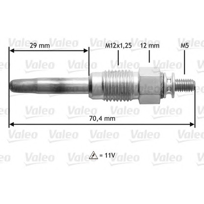 Foto Bujía de precalentamiento VALEO 345190