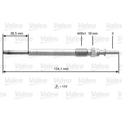 Foto Bujía de precalentamiento VALEO 345208