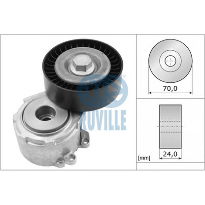 Photo Tensioner Pulley, v-ribbed belt RUVILLE 55940