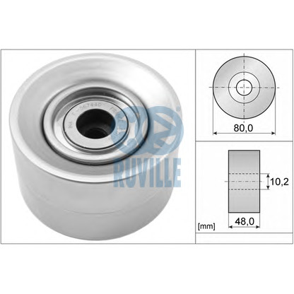 Photo Tensioner Pulley, v-ribbed belt RUVILLE 58850