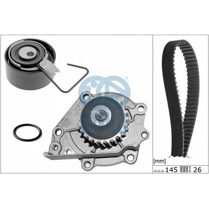 Photo Water Pump & Timing Belt Kit RUVILLE 56137701