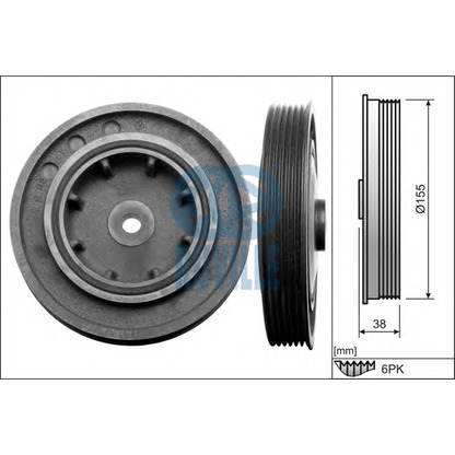 Photo Belt Pulley, crankshaft RUVILLE 515512