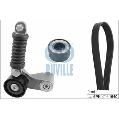 Photo V-Ribbed Belt Set RUVILLE 5555480