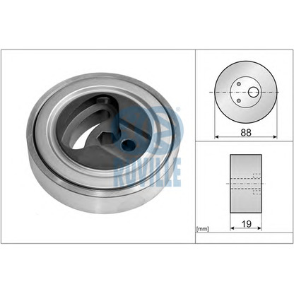 Photo Tensioner Pulley, v-ribbed belt RUVILLE 57720