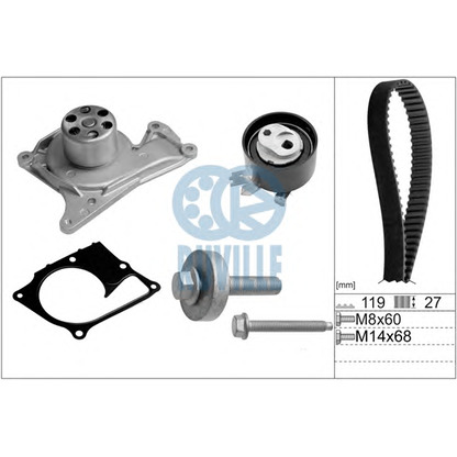 Photo Water Pump & Timing Belt Kit RUVILLE 55641701