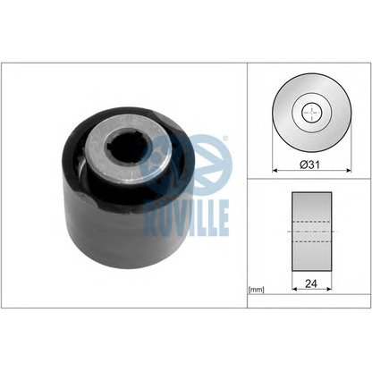 Photo Deflection/Guide Pulley, timing belt RUVILLE 56678