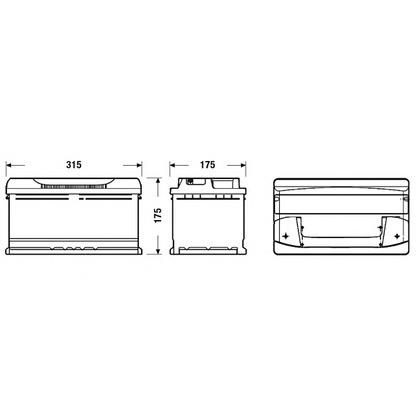 Photo Batterie de démarrage; Batterie de démarrage EXIDE EB802