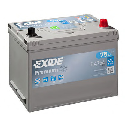 Photo Batterie de démarrage; Batterie de démarrage EXIDE EA754