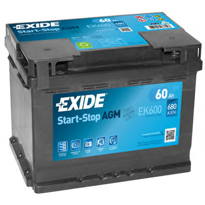 Photo Starter Battery; Starter Battery EXIDE EK600