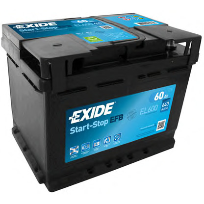 Photo Batterie de démarrage; Batterie de démarrage EXIDE EL600
