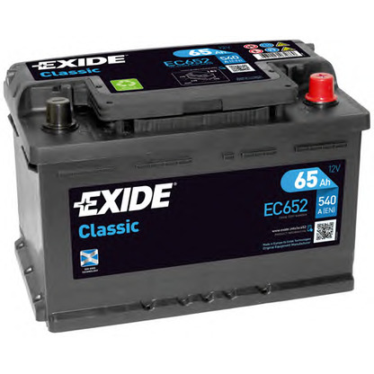Photo Starter Battery; Starter Battery EXIDE EC652