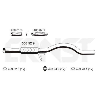 Foto Tubo gas scarico ERNST 550529