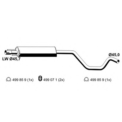 Foto Tubo gas scarico ERNST 033251