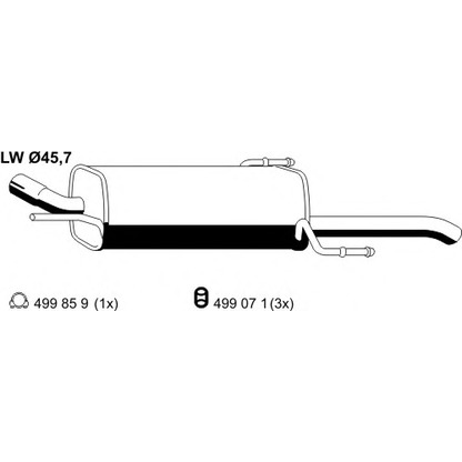 Foto Endschalldämpfer ERNST 052283