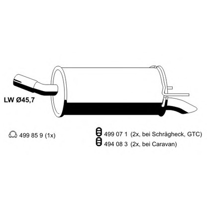 Foto Endschalldämpfer ERNST 054201