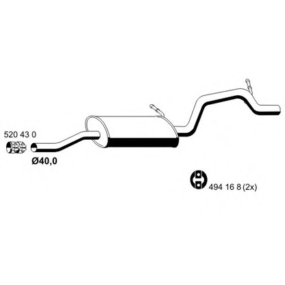 Фото Глушитель выхлопных газов конечный ERNST 055161