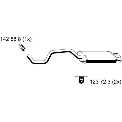 Фото Глушитель выхлопных газов конечный ERNST 121224