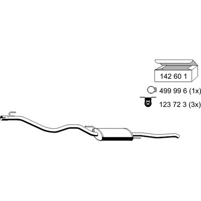 Фото Глушитель выхлопных газов конечный ERNST 142182
