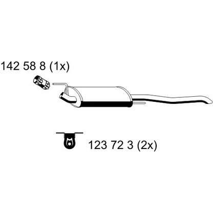 Фото Глушитель выхлопных газов конечный ERNST 142250