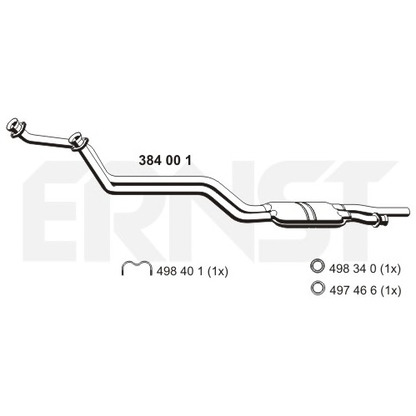 Фото Предглушитель выхлопных газов ERNST 384001