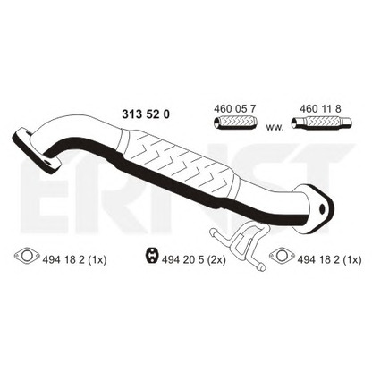 Photo Exhaust Pipe ERNST 313520
