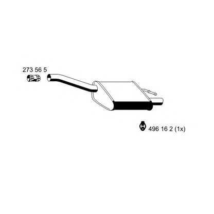 Фото Глушитель выхлопных газов конечный ERNST 341233