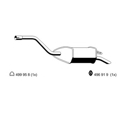 Фото Глушитель выхлопных газов конечный ERNST 344159