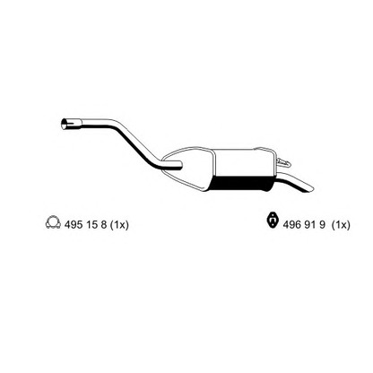 Photo Silencieux arrière ERNST 344180