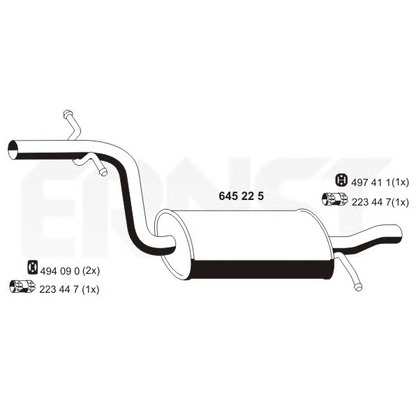 Photo Middle Silencer ERNST 645225