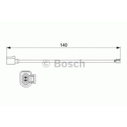 Photo Warning Contact, brake pad wear BOSCH 1987473528