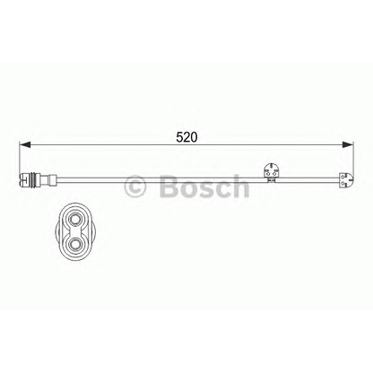 Photo Warning Contact, brake pad wear BOSCH 1987473533