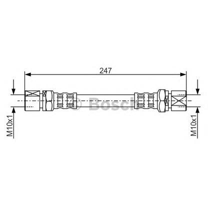 Фото Тормозной шланг BOSCH 1987476874