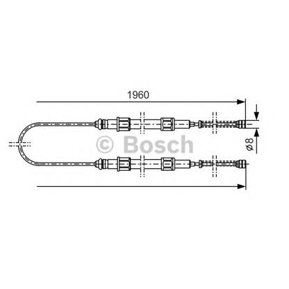 Foto Cable de accionamiento, freno de estacionamiento BOSCH 1987477002