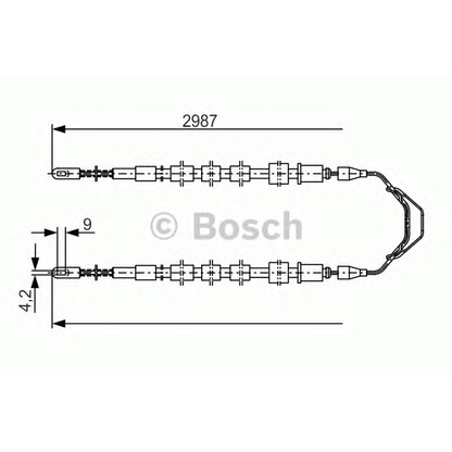 Foto Cavo comando, Freno stazionamento BOSCH 1987477031