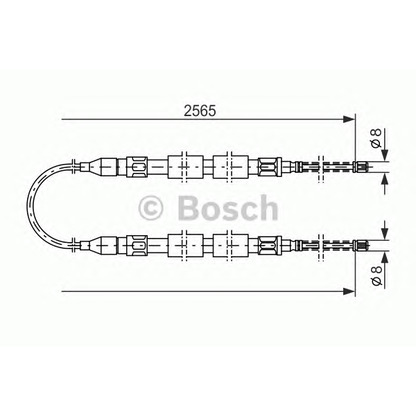 Фото Трос, стояночная тормозная система BOSCH 1987477041