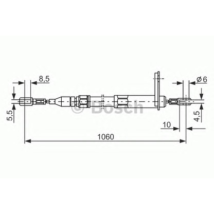 Foto Cable de accionamiento, freno de estacionamiento BOSCH 1987477047