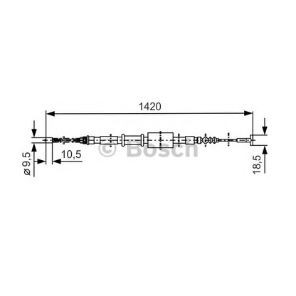 Photo Cable, parking brake BOSCH 1987477089