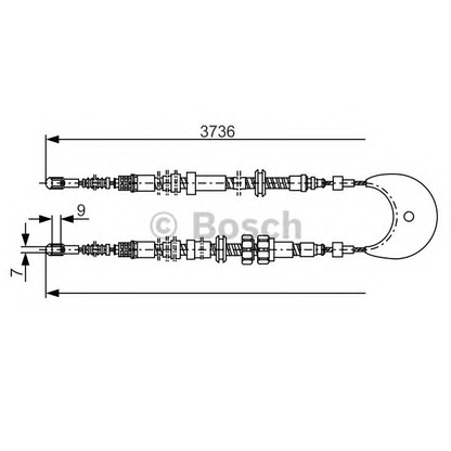 Photo Cable, parking brake BOSCH 1987477097