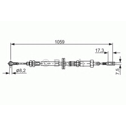 Foto Cable de accionamiento, freno de estacionamiento BOSCH 1987477114