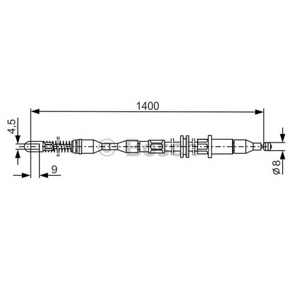 Foto Cable de accionamiento, freno de estacionamiento BOSCH 1987477134